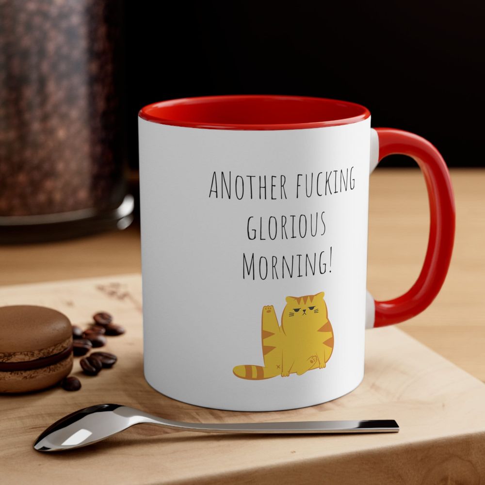 Glorious Morning Coffee - Teacher Gift & Christmas Present Mug Accent Mug black-accent 11oz