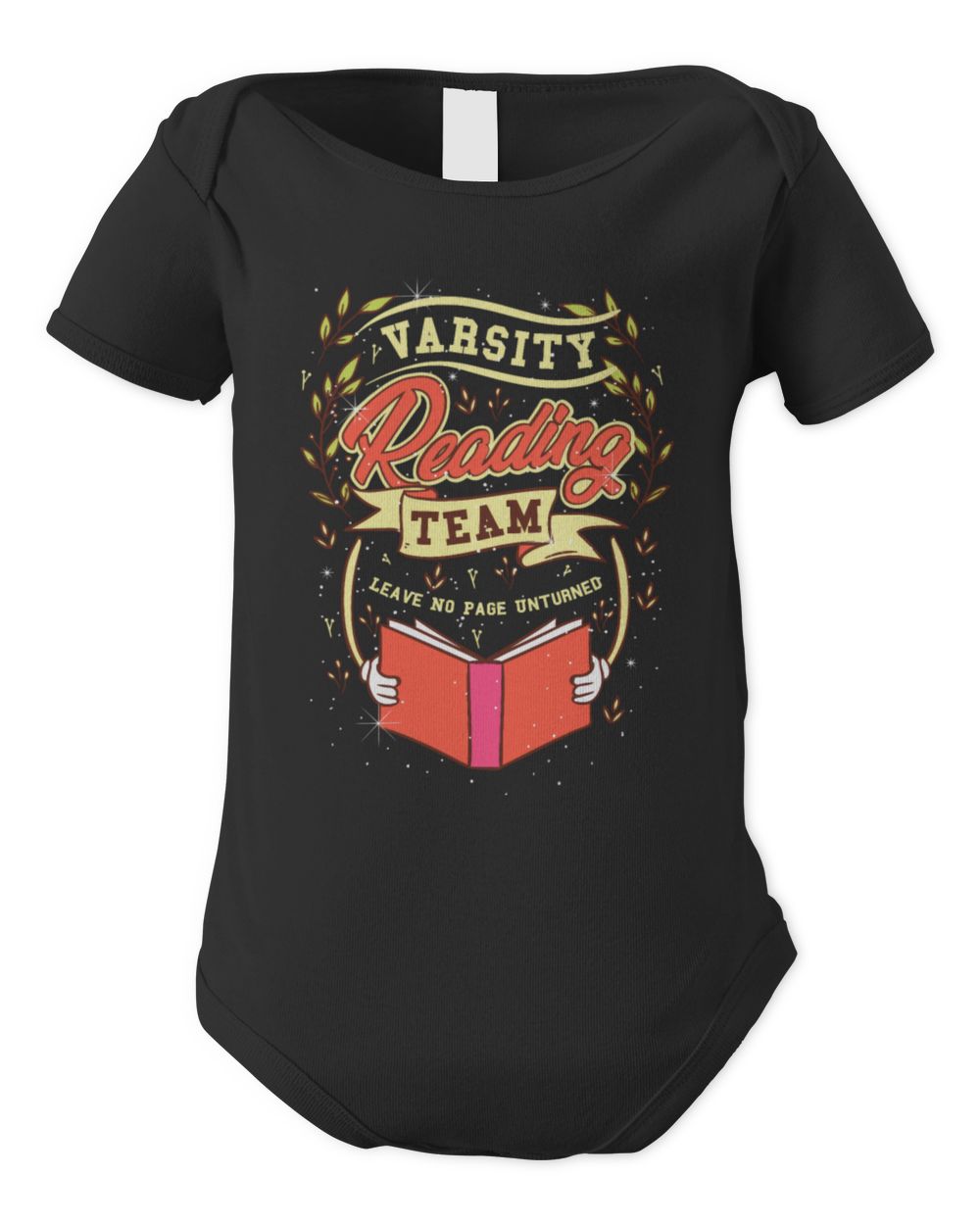 Book Lover Book Nerd Reading Team Shirt Infant Short Sleeve Bodysuit black 3m