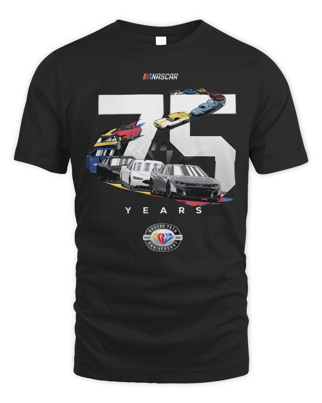 NASCAR Checkered Flag 75th Anniversary 2023 Schedule Shirt | Cassivalen