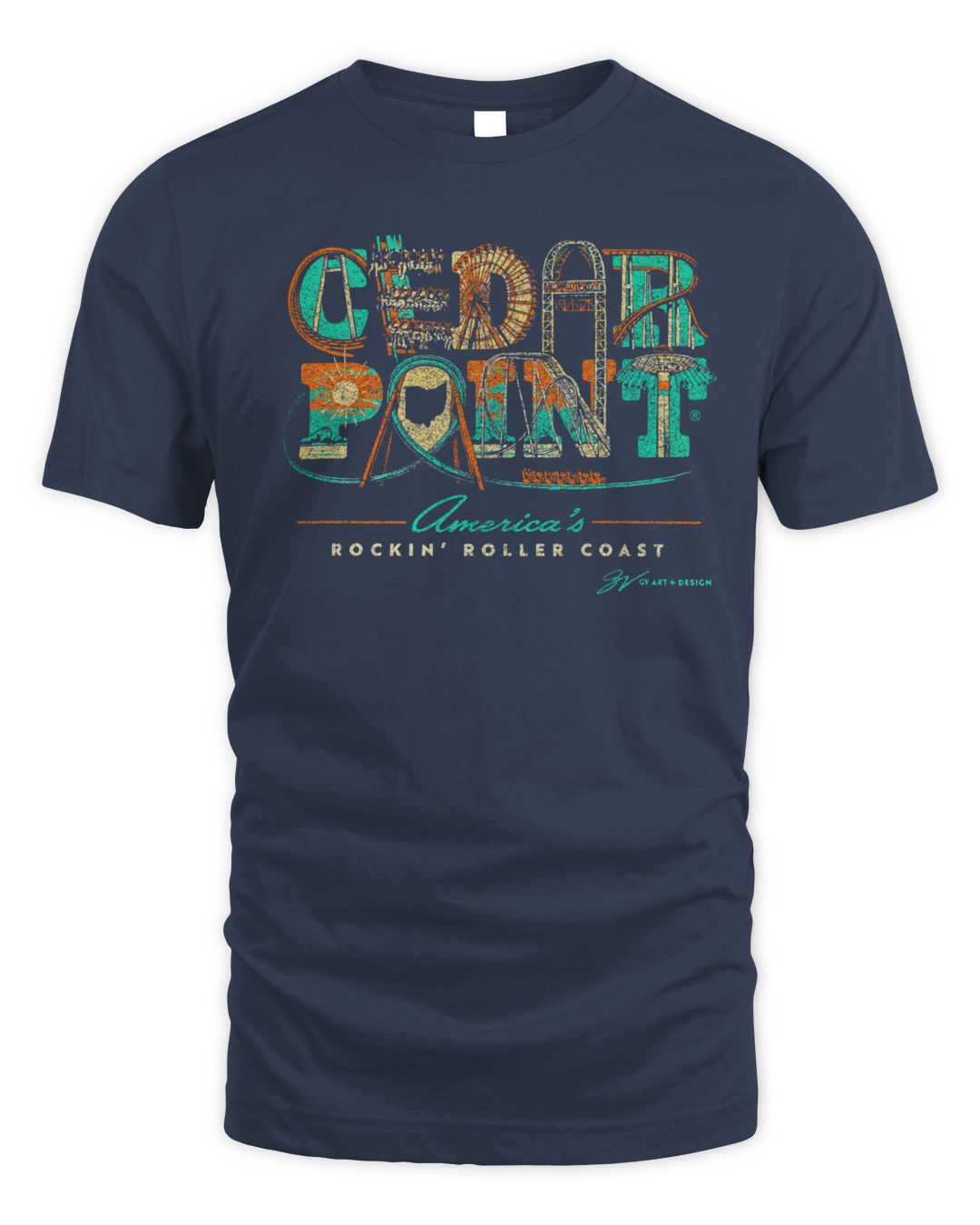 Cedar Point Merchandise Cedar Point Collage Shirt Cassivalen