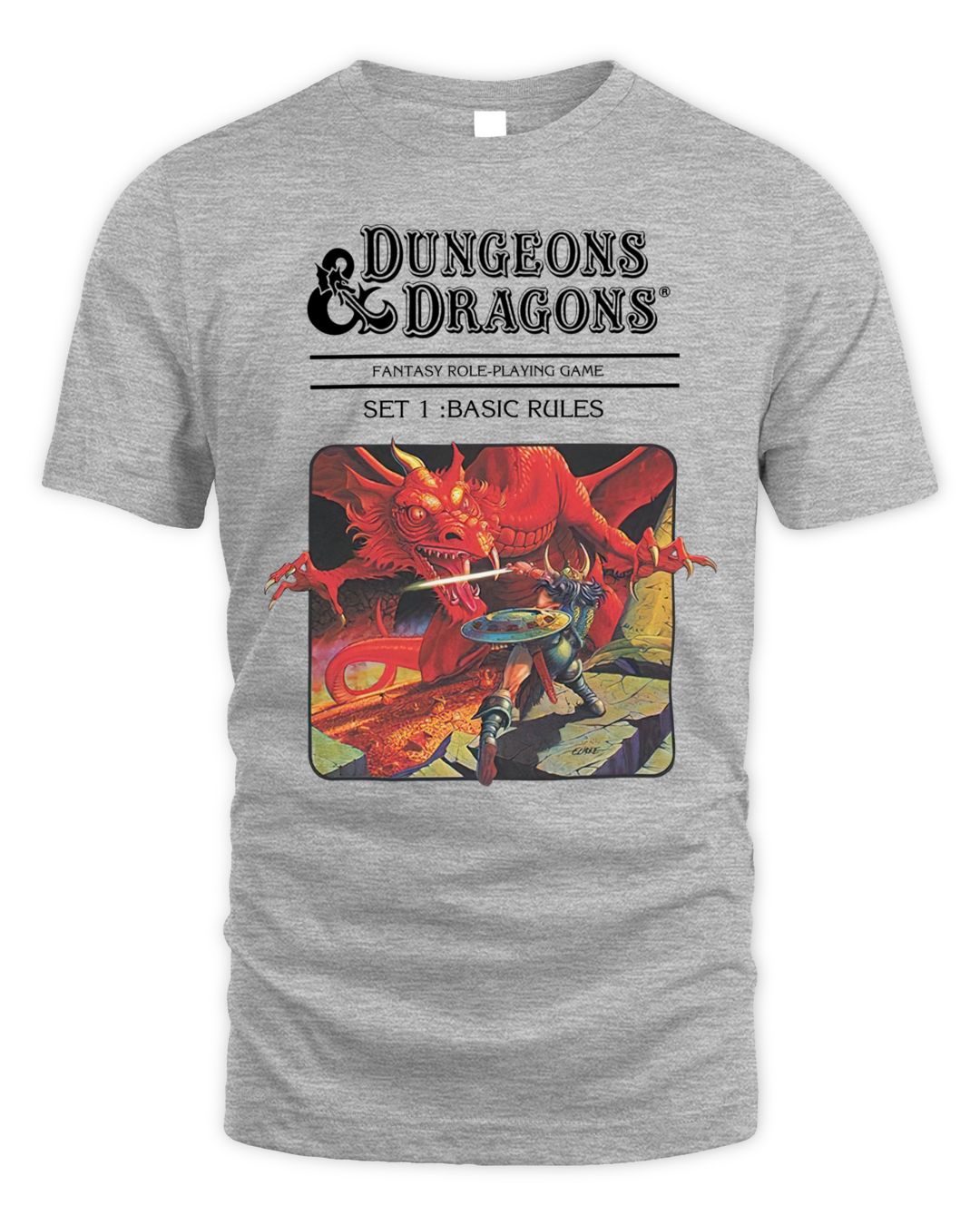 Dungeons and Dragons Merchandise Vintage Dragon And The Knight Shirt Cassivalen