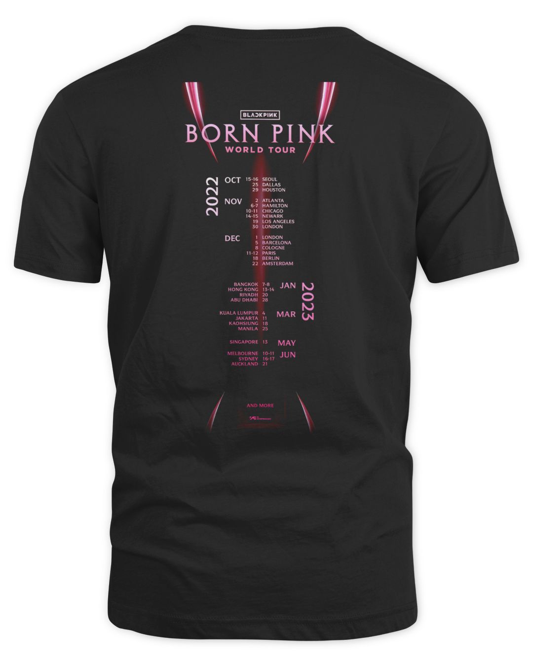 Blackpink Official Merch Pink Venom Born Pink World Tour Shirt | Cassivalen