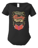 Book Lover Book Nerd Reading Team Shirt Infant Short Sleeve Bodysuit black 3m
