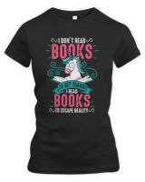 Book Smart Unicorn Reading Shirt Women's Premium Slim Fit Tee black m
